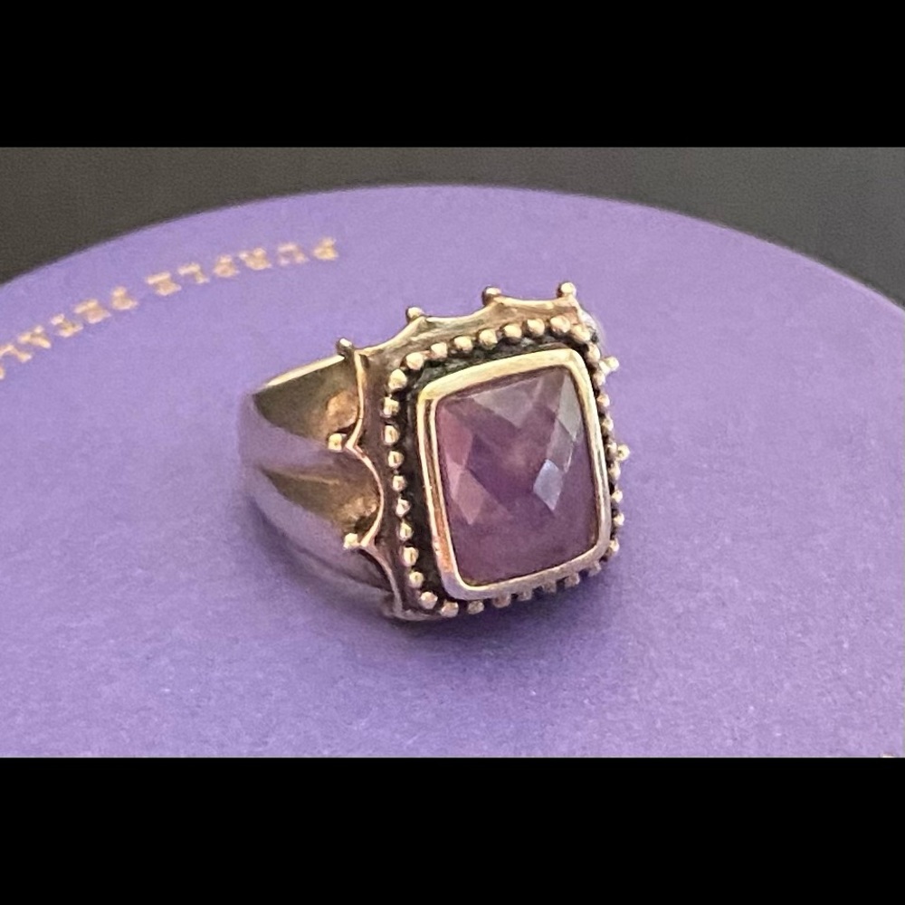Sterling Silver & Amethyst gemstone Ring